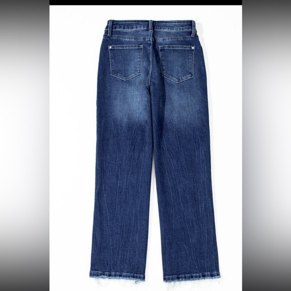 STRETCH JEANS DISTRESSED HEM - Picture 10 of 15